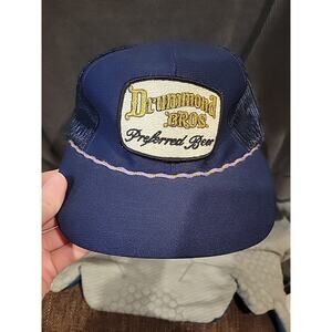 Vintage Drummond Bros Preferred Beer Trucker Hat Snapback Mesh Patch Brewery Cap